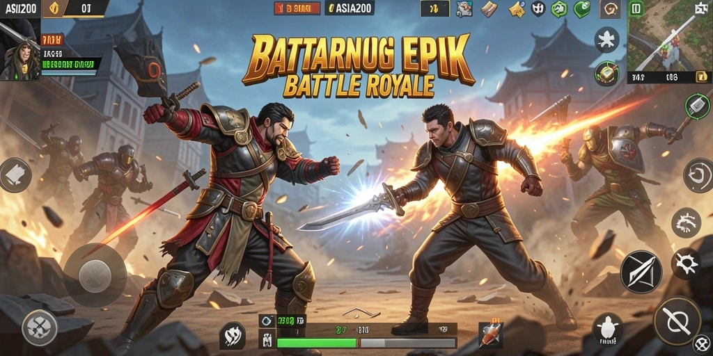 Tampilan menarik dari gameplay mendebarkan di ASIA200.