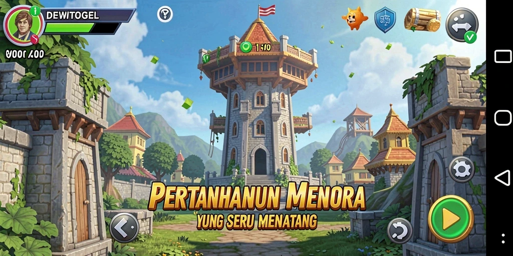 Gameplay seru DEWITOGEL dalam Tower Defense.