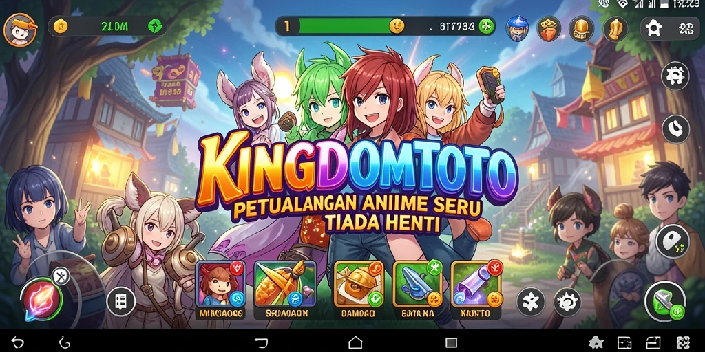 Menampilkan aksi seru dari gameplay Anime KINGDOMTOTO.