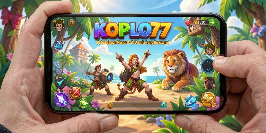 Tangkapan layar dari gameplay KOPLO77 yang penuh warna dan menantang.