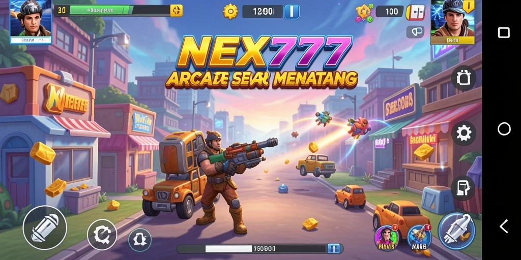 Screenshot NEX777 menampilkan gameplay Arcade yang menggugah semangat.