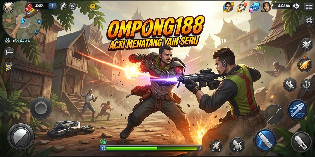 Tampilan aksi seru dalam OMPONG188 yang menampilkan pertempuran intens.