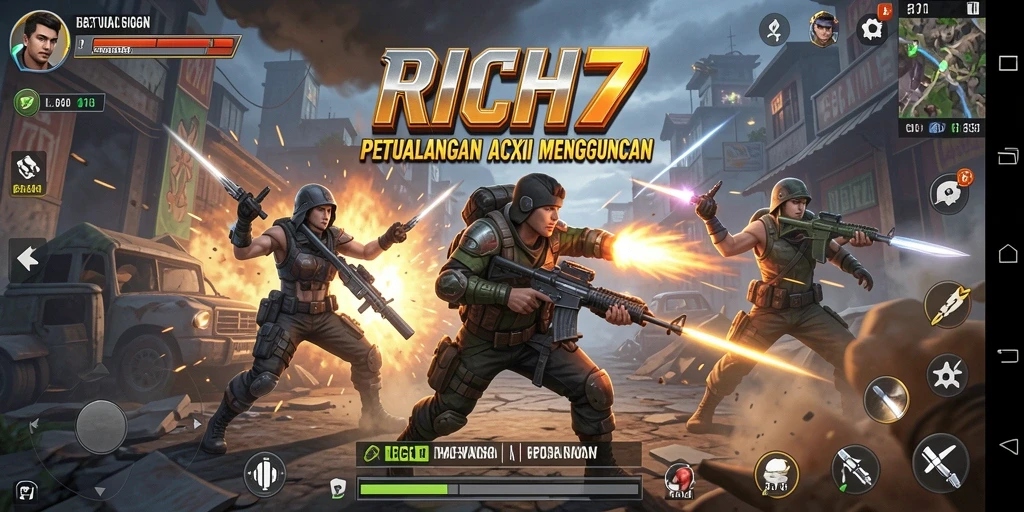 Gameplay RICH7 yang penuh aksi dan tantangan seru.
