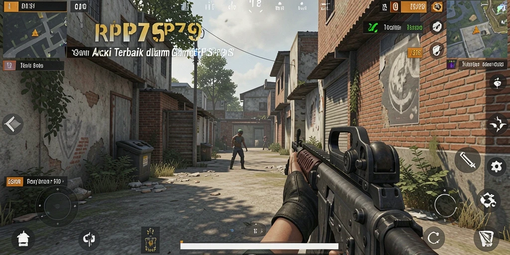 Tangkapan layar RP79 menampilkan aksi intens dalam pertempuran FPS.