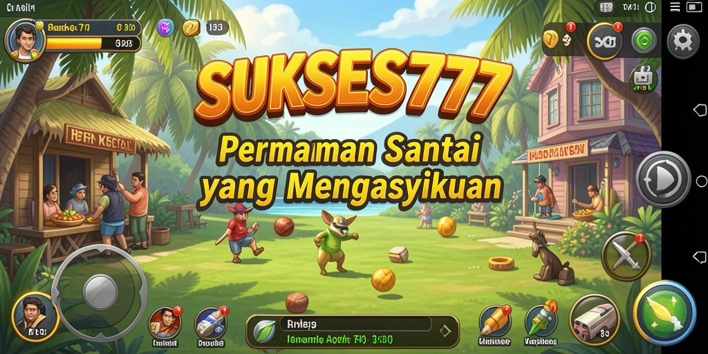 Screenshot gameplay menunjukkan kebahagiaan saat bermain SUKSES777.
