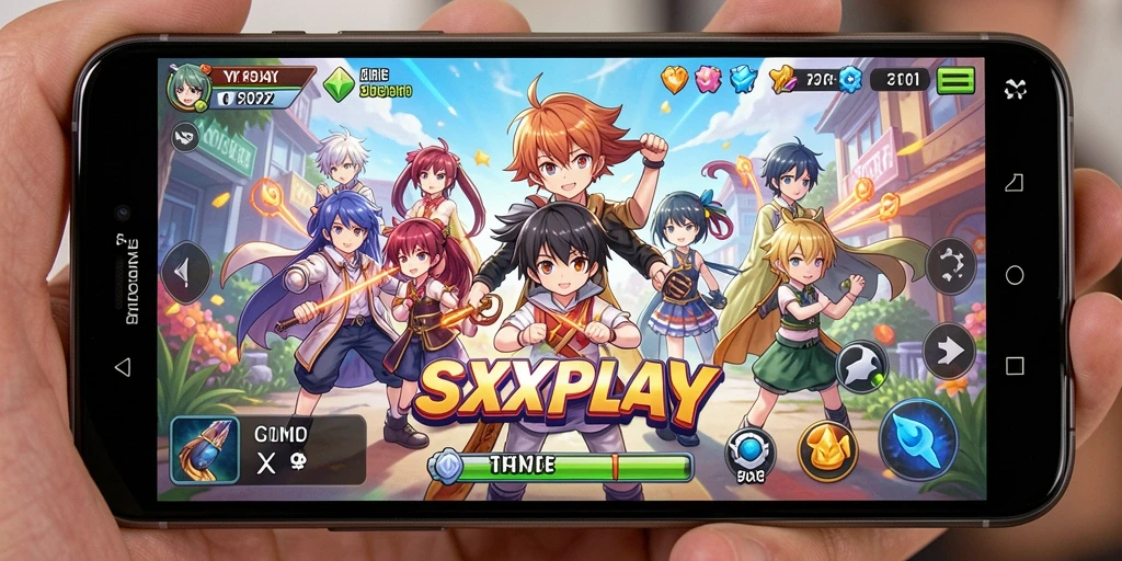 Screenshot gameplay SXXPLAY dengan visual menarik karakter Anime.