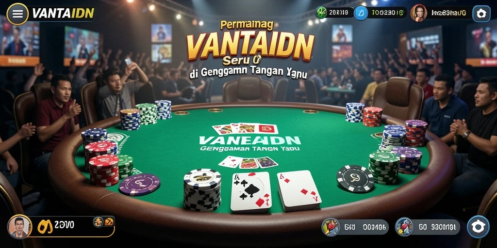 Tampilan menarik dari gameplay poker di VANTAIDN.